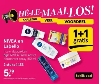 Etos NIVEA en Labello aanbieding