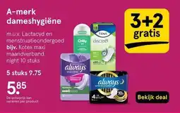 Etos A-merk dameshygiëne aanbieding