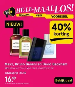 Etos Mexx, Bruno Banani en David Beckham aanbieding