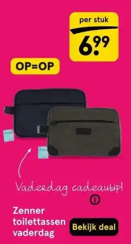 Etos Zenner toilettassen vaderdag aanbieding