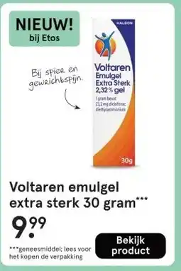Etos Voltaren emulgel extra sterk 30 gram*** aanbieding