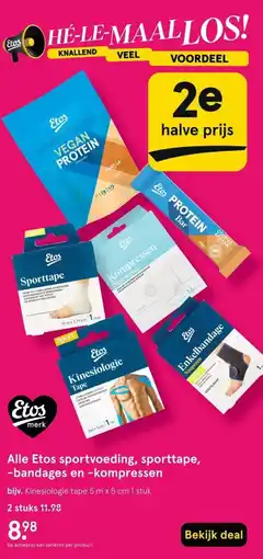 Etos Alle Etos sportvoeding, sporttape, -bandages en -kompressen aanbieding