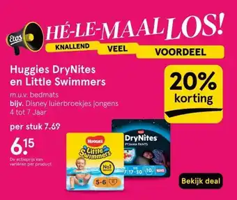 Etos Huggies DryNites en Little Swimmers aanbieding
