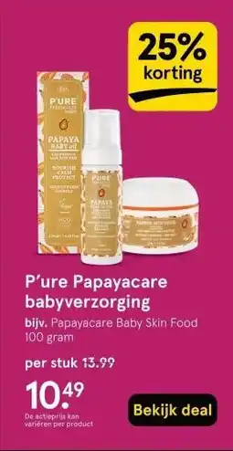 Etos P'ure Papayacare babyverzorging aanbieding