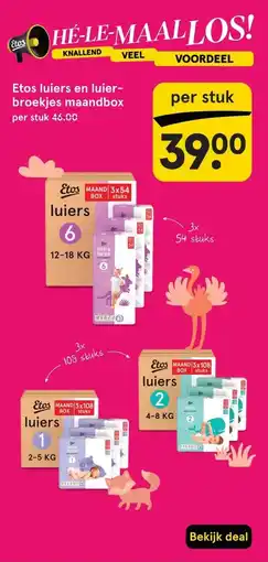 Etos Etos luiers en luier- broekjes maandbox aanbieding