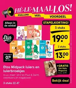 Etos Etos Midpack luiers en luierbroekjes aanbieding