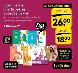Etos Etos luiers en luierbroekjes Voordeelpakken aanbieding