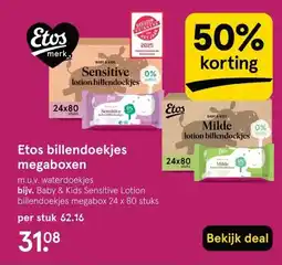 Etos Etos billendoekjes megaboxen aanbieding