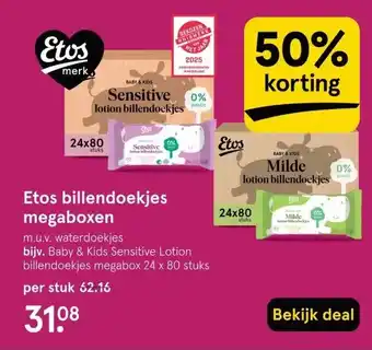 Etos Etos billendoekjes megaboxen aanbieding