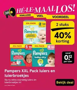 Etos Pampers XXL Pack luiers en luierbroekjes aanbieding