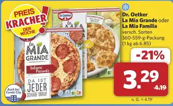 Combi Dr. Oetker La Mia Grande oder La Mia Familia aanbieding