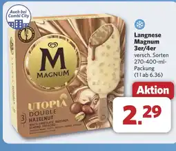 Combi Langnese Magnum 3er/4er aanbieding