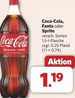 Combi Coca-Cola, Fanta oder Sprite aanbieding