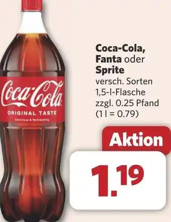 Combi Coca-Cola, Fanta oder Sprite aanbieding