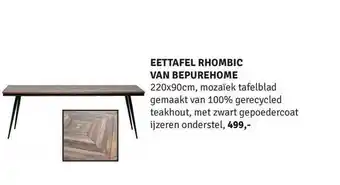 Nijhof Eettafel Rhombic Van Bepurehome aanbieding