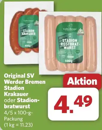 Combi Original SV Werder Bremen Stadion Krakauer oder Stadion- bratwurst aanbieding