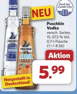 Combi Puschkin Vodka aanbieding