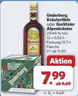 Combi Underberg Kräuterlikör oder Gurktaler Alpenkräuter aanbieding