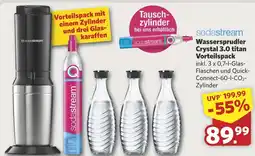Combi Wassersprudler Crystal 3.0 titan Vorteilspack aanbieding