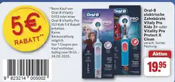 Combi Oral-B elektrische Zahnbürste Vitaly Pro Kids 3+ oder Vitality Pro Protect X Clean aanbieding