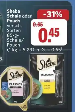 Combi Sheba Schale oder Pouch aanbieding