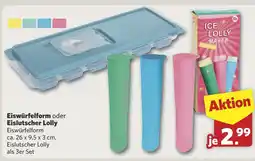 Combi Eiswürfelform oder Eislutscher Lolly aanbieding