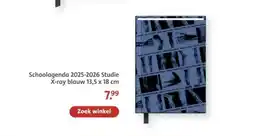 Bruna Schoolagenda 2025-2026 Studie X-ray blauw aanbieding