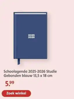 Bruna Schoolagenda 2025-2026 Studie Gebonden blauw aanbieding