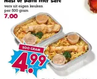 Boon`s Markt Nasi of bami met saté aanbieding