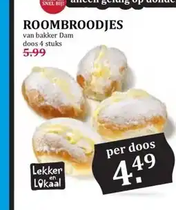 Boon`s Markt ROOMBROODJES aanbieding