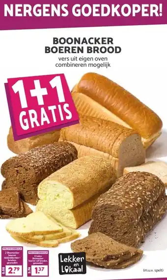 Boon`s Markt BOONACKER BOEREN BROOD aanbieding