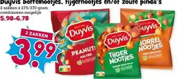 Boon`s Markt Duyvis borrelnootjes, tijgernootjes en/of zoute pinda's aanbieding