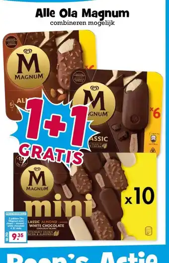 Boon`s Markt Alle Ola Magnum combineren mogelijk aanbieding