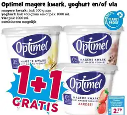 Boon`s Markt Optimel magere kwark, yoghurt en/of vla aanbieding