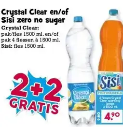Boon`s Markt Sisi zero no sugar Crystal Clear: aanbieding