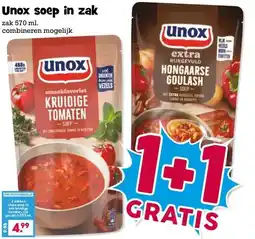 Boon`s Markt Unox soep in zak aanbieding