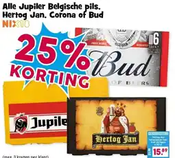 Boon`s Markt Alle Jupiler Belgische pils, Hertog Jan, Corona of Bud aanbieding
