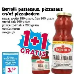 Boon`s Markt Bertolli pastasaus, pizzasaus en/of pizzabodem aanbieding