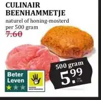 Boon`s Markt CULINAIRBEENHAMMETJE naturel of honing-mosterd aanbieding