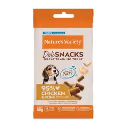 Zooplus Voordeelpakket: 36 x 50g Nature's Variety Deli Snacks Junior Kip Hondensnacks aanbieding