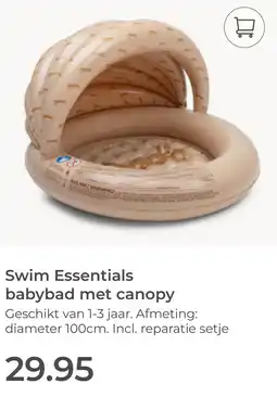 Prenatal Swim Essentials babybad met canopy aanbieding