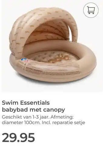 Prenatal Swim Essentials babybad met canopy aanbieding