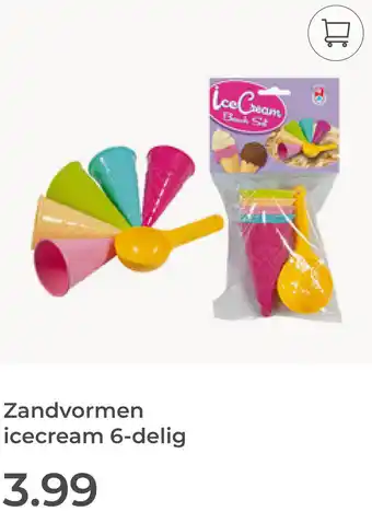 Prenatal Zandvormen icecream 6 delig aanbieding