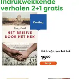 The Read Shop Het briefje door het hek aanbieding