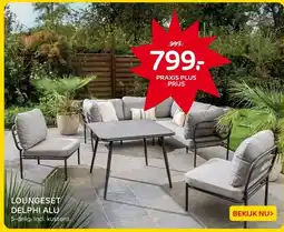 Praxis LOUNGESET DELPHI ALU aanbieding
