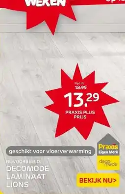 Praxis DECOMODE LAMINAAT LIONS aanbieding