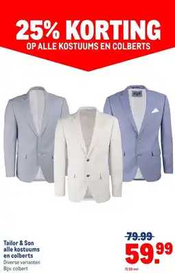 Makro Tailor & Son alle kostuums en colberts aanbieding