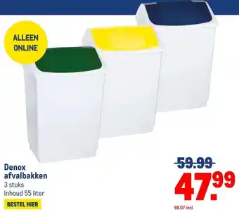 Makro Denox afvalbakken aanbieding