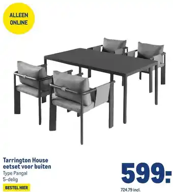 Makro Tarrington House eetset voor buiten aanbieding