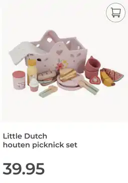 Prenatal Little Dutch houten picknick set aanbieding